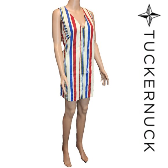 Pomander Place Americana Stripe Kira Dress NWT Med - Picture 1 of 9